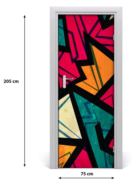 Adesivo per porta Sfondo geometrico 75x205 cm