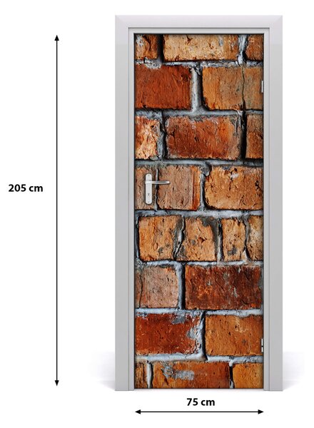 Adesivo per porta Muro di mattoni 75x205 cm