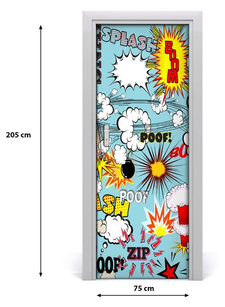 Adesivo per porta Fumetto 75x205 cm