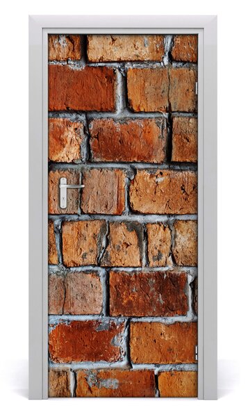 Adesivo per porta Muro di mattoni 75x205 cm