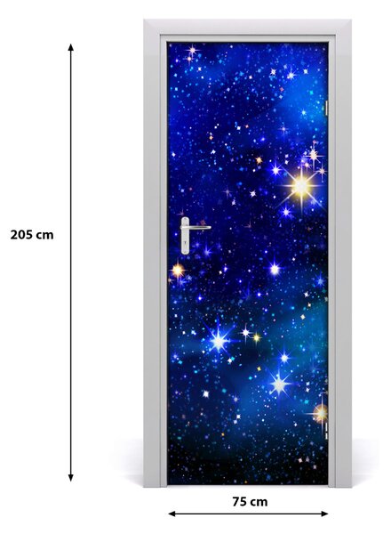 Adesivo per porta interna Cielo stellato 75x205 cm