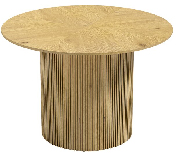 HOMCOM Tavolo pranzo rotondo moderno per 4-6 persone, Ø110 cm, Rovere | Aosom Italy