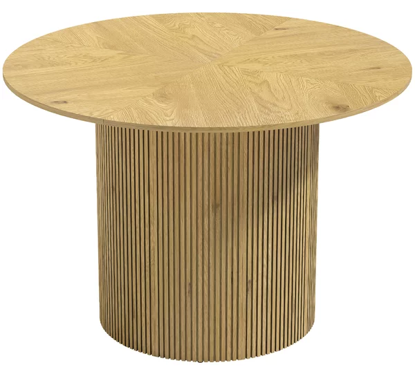HOMCOM Tavolo pranzo rotondo moderno per 4-6 persone, Ø110 cm, Rovere | Aosom Italy