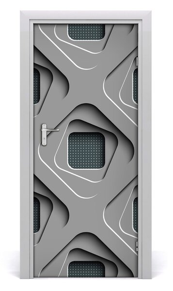 Adesivo per porta Astrazione 3D 75x205 cm