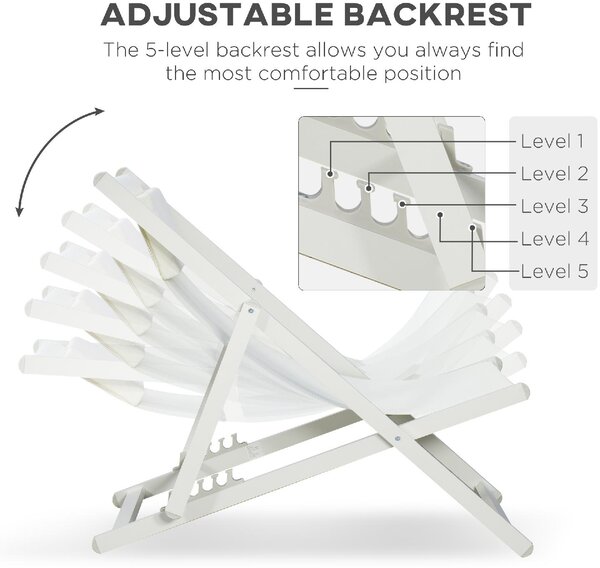 VivaGarden Sdraio da Giardino Pieghevole Cuscino Poggiatesta Schienale Reclinabile Set 2 Sdraio in Alluminio/Texteline Dimensioni 96,5x58x91,5 cm c