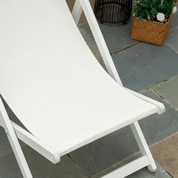VivaGarden Sdraio da Giardino Pieghevole Cuscino Poggiatesta Schienale Reclinabile Set 2 Sdraio in Alluminio/Texteline Dimensioni 96,5x58x91,5 cm c