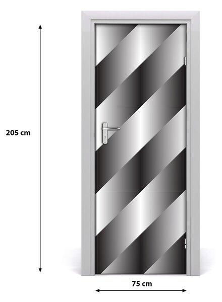 Adesivo per porta interna Strisce di astrazione 75x205 cm