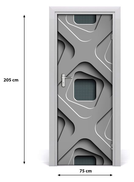 Adesivo per porta Astrazione 3D 75x205 cm