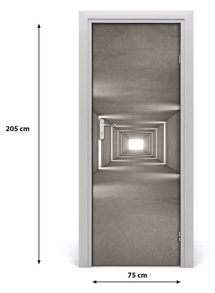 Adesivo per porta interna Tunnel di cemento 75x205 cm