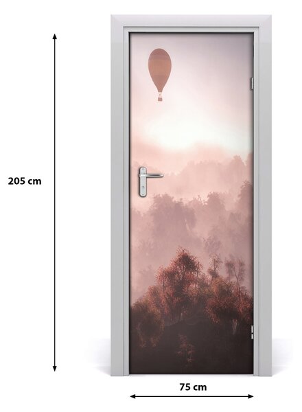 Adesivo per porta Palloncini volanti della foresta 75x205 cm