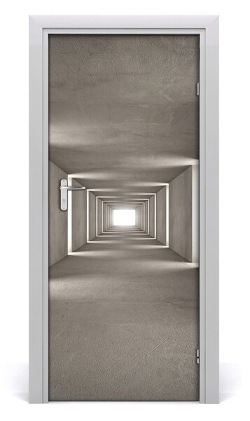 Adesivo per porta interna Tunnel di cemento 75x205 cm