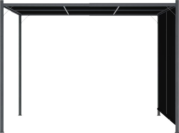 Pergola da Giardino con Tetto Retrattile 3x3 m Antracite
