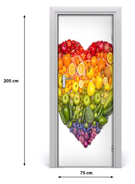 Rivestimento Per Porta Cuore di frutta 75x205 cm