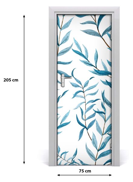 Adesivo per porta Foglie 75x205 cm