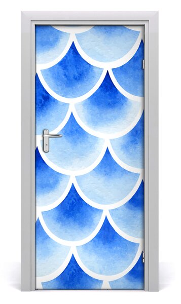 Sticker porta Squame di pesce 75x205 cm