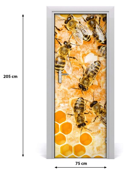 Adesivo per porta Api funzionanti 75x205 cm