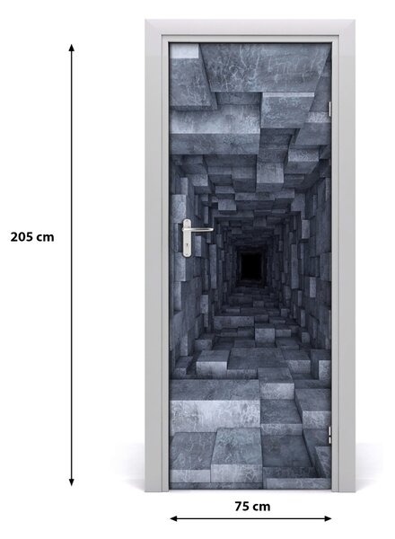 Poster adesivo per porta Tunnel 75x205 cm