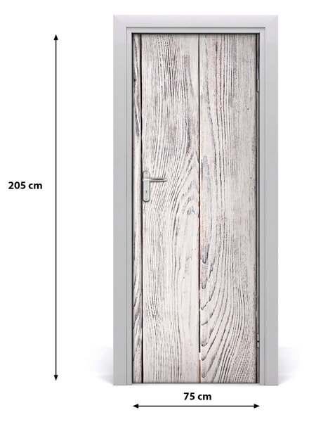 Adesivo per porta interna Muro di legno 75x205 cm