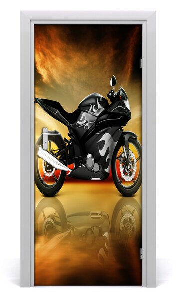 Adesivo per porta interna Motocicletta sportiva 75x205 cm