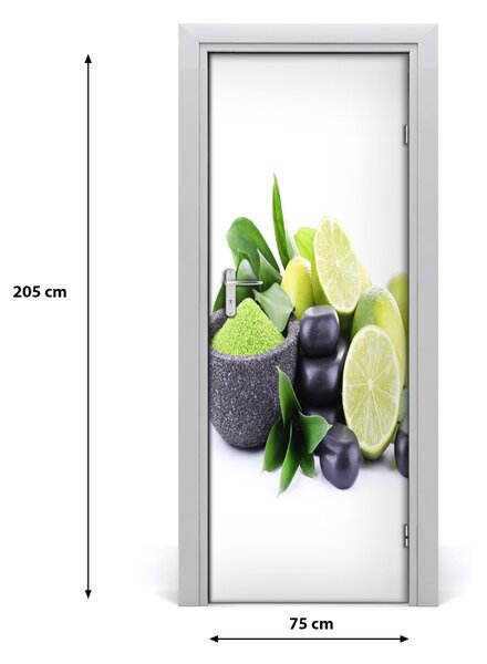 Rivestimento Per Porta Citrus e pietre 75x205 cm