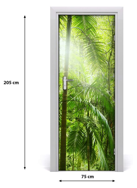 Poster adesivo per porta la foresta pluviale 75x205 cm