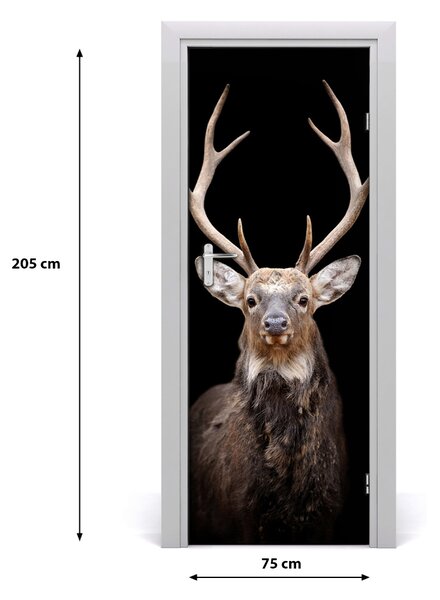 Adesivo per porta Cervo 75x205 cm