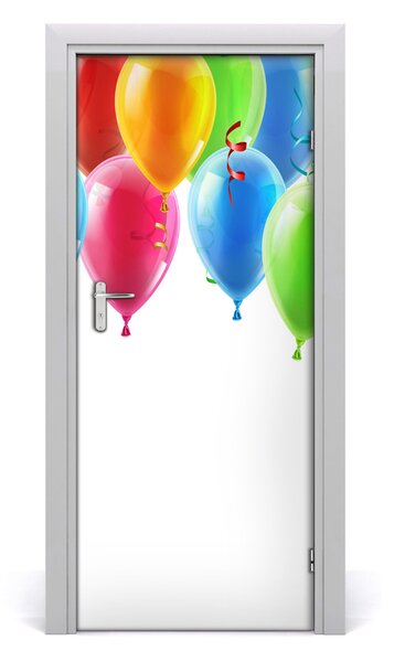 Adesivo per porta Palloncini colorati 75x205 cm