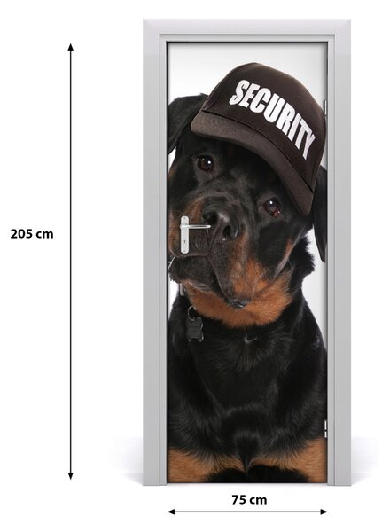 Poster adesivo per porta rottweiler 75x205 cm