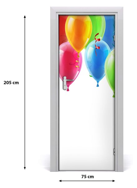 Adesivo per porta Palloncini colorati 75x205 cm