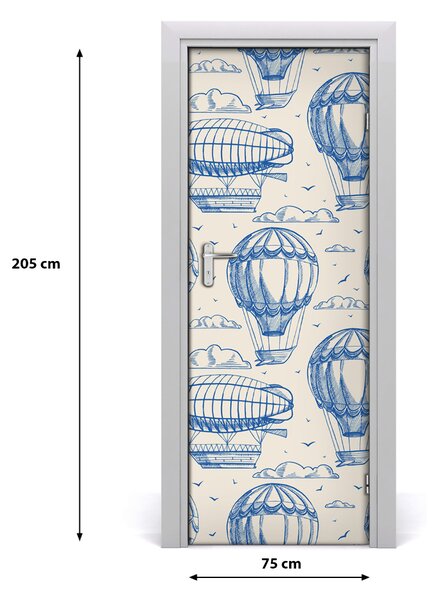 Adesivo per porta Registi e palloncini 75x205 cm