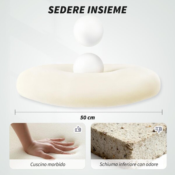 DecHome Sedia da Ufficio con Ruote Braccioli e Poggiatesta in Tessuto Mesh colore Grigio