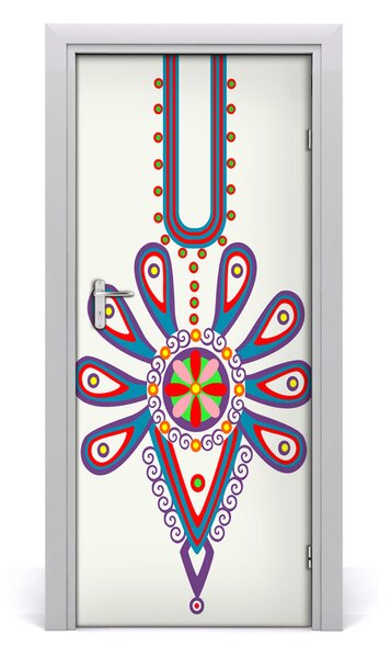 Poster adesivo per porta Pattern folk polacco 75x205 cm