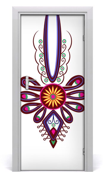Adesivo per porta Pattern folk polacco 75x205 cm