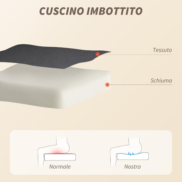Icon Space Sedia da Ufficio con Ruote Braccioli e Poggiatesta Schienale Massaggiante e Riscaldante in Ecopelle colore Nero