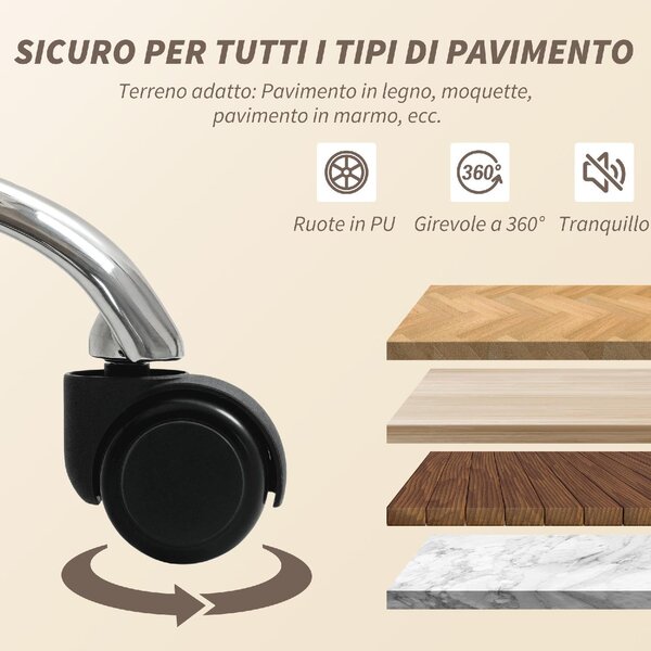 Icon Space Sedia da Ufficio con Ruote Braccioli e Poggiatesta Schienale Massaggiante e Riscaldante in Tessuto colore Grigio