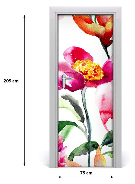 Sticker porta Fiori di campo 75x205 cm