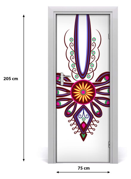 Adesivo per porta Pattern folk polacco 75x205 cm
