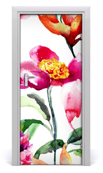 Sticker porta Fiori di campo 75x205 cm