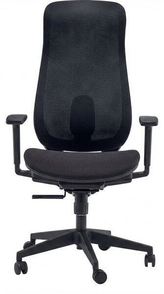 Mael Sedia da Ufficio con Ruote Braccioli e Poggiatesta in Tessuto Mesh colore Nero - Emily