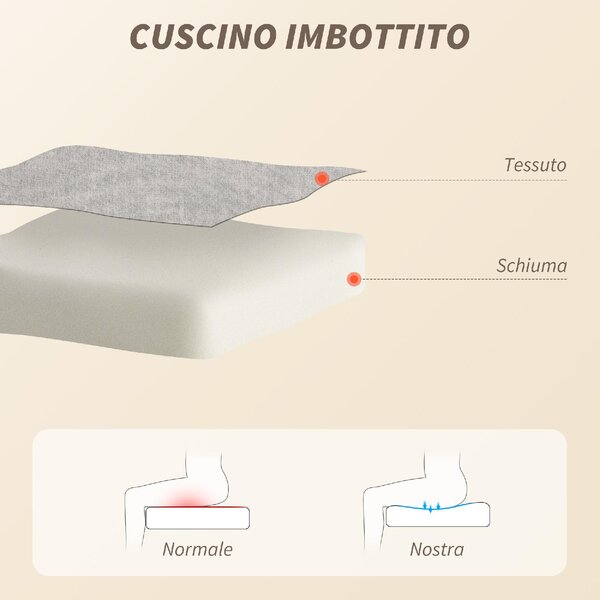 Icon Space Sedia da Ufficio con Ruote Braccioli e Poggiatesta Schienale Massaggiante e Riscaldante in Tessuto colore Grigio