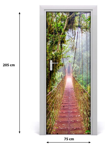 Adesivo per porta Ponte sospeso 75x205 cm