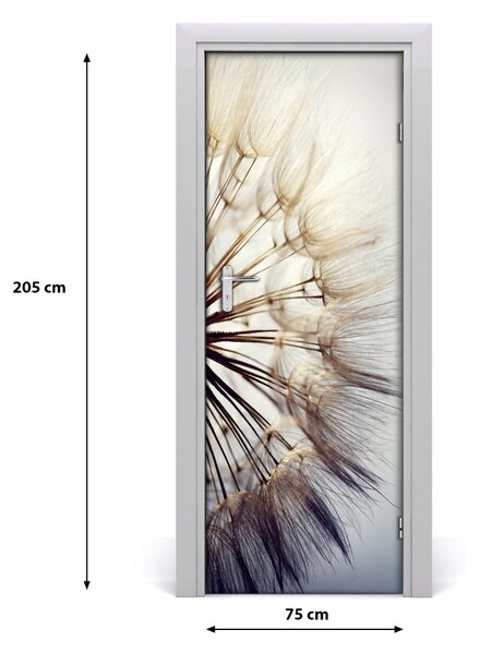 Adesivo per porta interna Dente di leone 75x205 cm