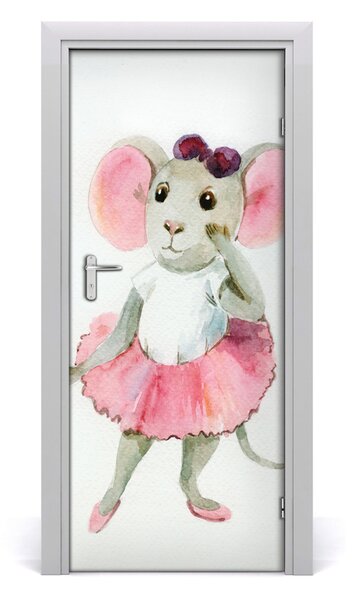 Sticker porta Topo ballerina 75x205 cm