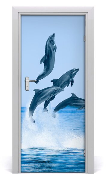 Poster adesivo per porta Saltare i delfini 75x205 cm