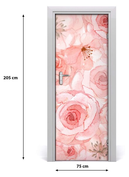 Poster adesivo per porta Pattern floreale 75x205 cm