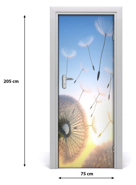 Adesivo per porta Dente di leone 75x205 cm