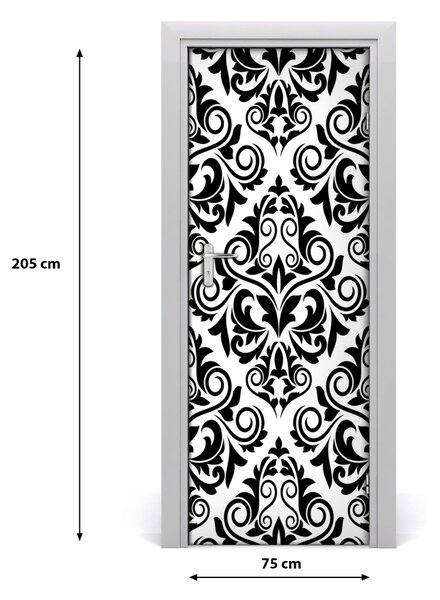 Adesivo per porta ornamenti domestici 75x205 cm