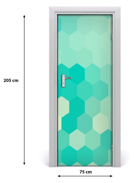 Adesivo per porta interna Sfondo geometrico 75x205 cm
