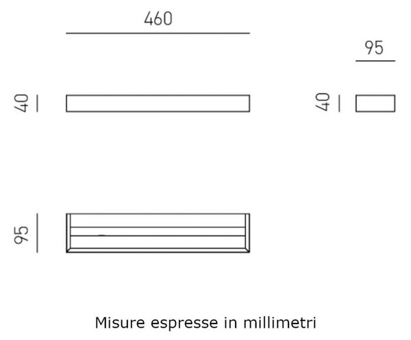 Applique moderno gea luce gap553 led biemissione alluminio - Gea Luce