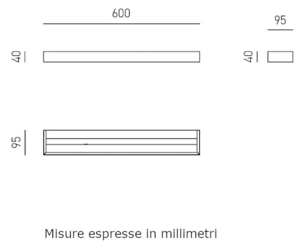 Applique moderno gea luce gap554 led biemissione alluminio - Gea Luce